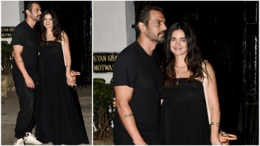 Parents-to-Be Arjun Rampal and Gabriella Demetriades Twin in Black at Abhishek Kapoor-Pragya Yadav’s Anniversary Bash! See Pics