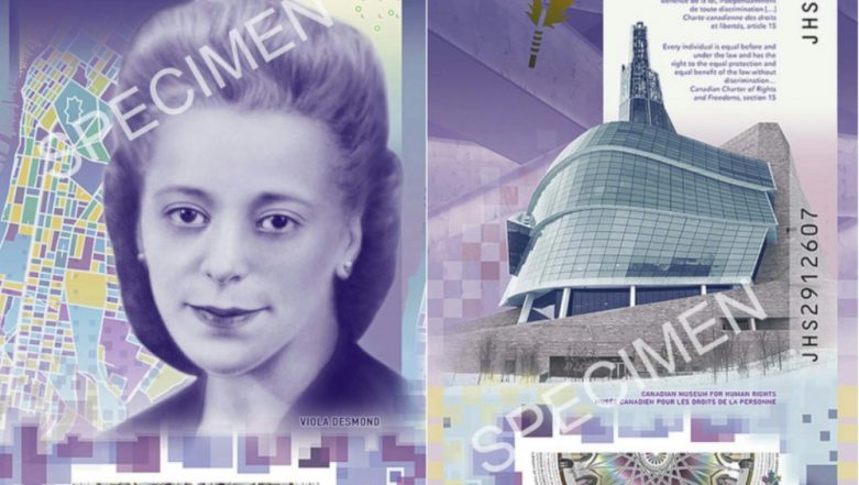 Canada's $10 Note Featuring Civil Rights Activist Viola Desmond Wins ...