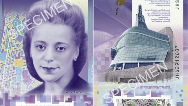 Canada's $10 Note Featuring Civil Rights Activist Viola Desmond Wins 'Bank Note Of The Year Award'