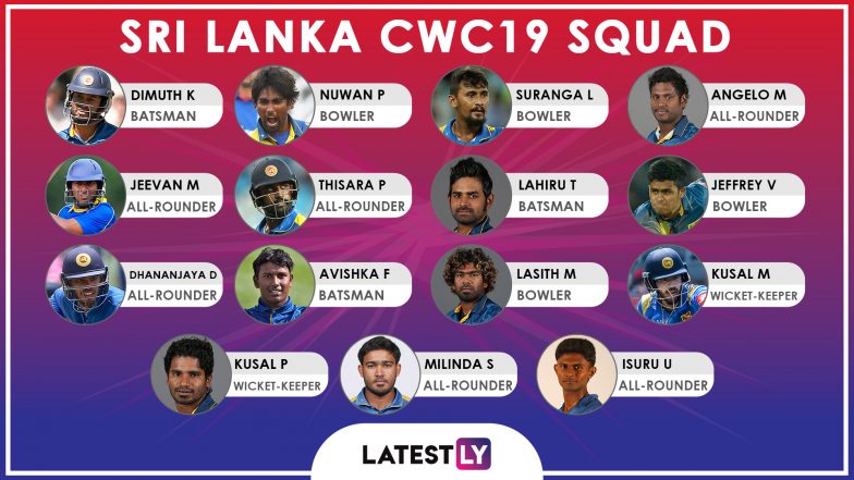 Team Sri Lanka At Icc Cricket World Cup 2019 Squad Player