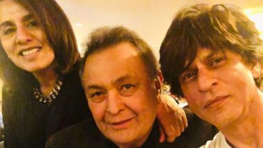 Shah Rukh Khan Pays a Visit to His First Co-star Rishi Kapoor in the US – See Pics