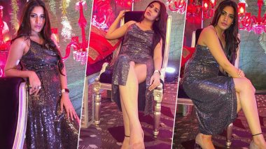 Surbhi Chandna Looks Every Bit of Diva in a Silver Sequin Dress – View Pics