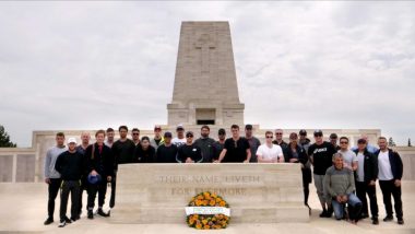 Team Australia Stops Over WW1 Battleground; Visit to Seek Inspiration From the Martyrs Ahead of ICC Cricket World Cup 2019 (See Pics)