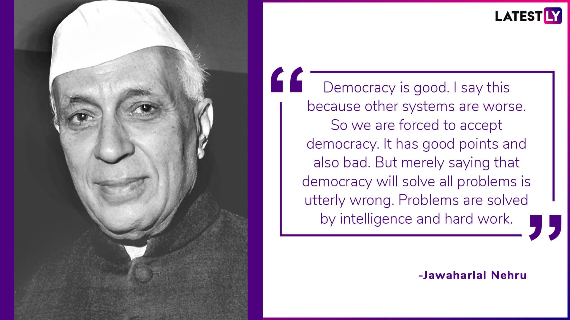 Jawaharlal Nehru 55th Death Anniversary: Quotes on Democracy, Dynasty ...