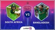 Bangladesh vs South Africa Highlights of ICC World Cup 2019 Match: BAN Beat SA by 21 Runs, Open Their Account on the CWC19 Points Table
