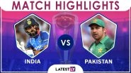 IND vs PAK Stat Highlights: India Beat Pakistan By 89 Runs (DLS Method) in Match 22 of ICC CWC 2019