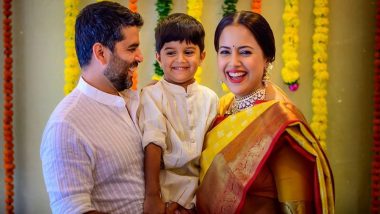 Sameera Reddy Celebrates a Traditional Baby Shower, Glows in a Gorgeous Yellow Saree - See Pictures