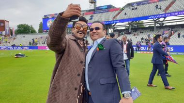 ICC Cricket World Cup 2019: Ranveer Singh Arrives at Old Trafford Cricket Ground Ahead of India vs Pakistan Match (View Pic)