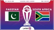 Pakistan vs South Africa, ICC Cricket World Cup 2019 Match Preview: PAK & SA Gear Up for Must-Win Battle at Lord's