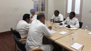 Former Prime Minister Manmohan Singh Meets Congress Chief Ministers in Delhi