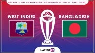 West Indies vs Bangladesh, ICC Cricket World Cup 2019 Match Preview: WI, BAN Aim to Return to Winning Ways