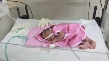 Newborn Girl Child Abandoned in Rajasthan, Adopted by Journalist Couple After Horrific Video Goes Viral (Watch Her Recovery Video)