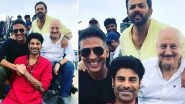 Sooryavanshi: Anupam Kher Visits the Sets; Shares a Still With Akshay Kumar, Rohit Shetty and Son Sikander &ndash; See Pic
