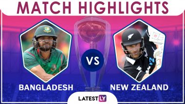 Bangladesh vs New Zealand Stat Highlights: NZ Beat BAN by Two Wickets in CWC 2019 Match 9