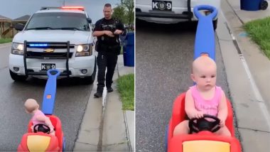 Orlando Police Officer Pulls Baby Daughter Over for Driving without License, And Her Reaction is Priceless (Watch Adorable Video)
