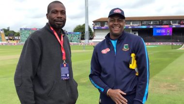 WI vs BAN, ICC CWC 2019: Legendary West Indies Fast Bowling Pair of Courtney Walsh and Curtly Ambrose Seen Together in Taunton, Know Their Records