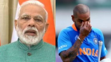 PM Narendra Modi Sympathises With Injured Shikhar Dhawan, Says Pitch Will Miss You in ICC CWC 2019