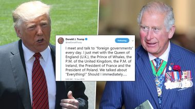 Donald Trump Calls Prince Charles The Prince of 'Whales' in a Viral Twitter Gaffe, Netizens Facepalm