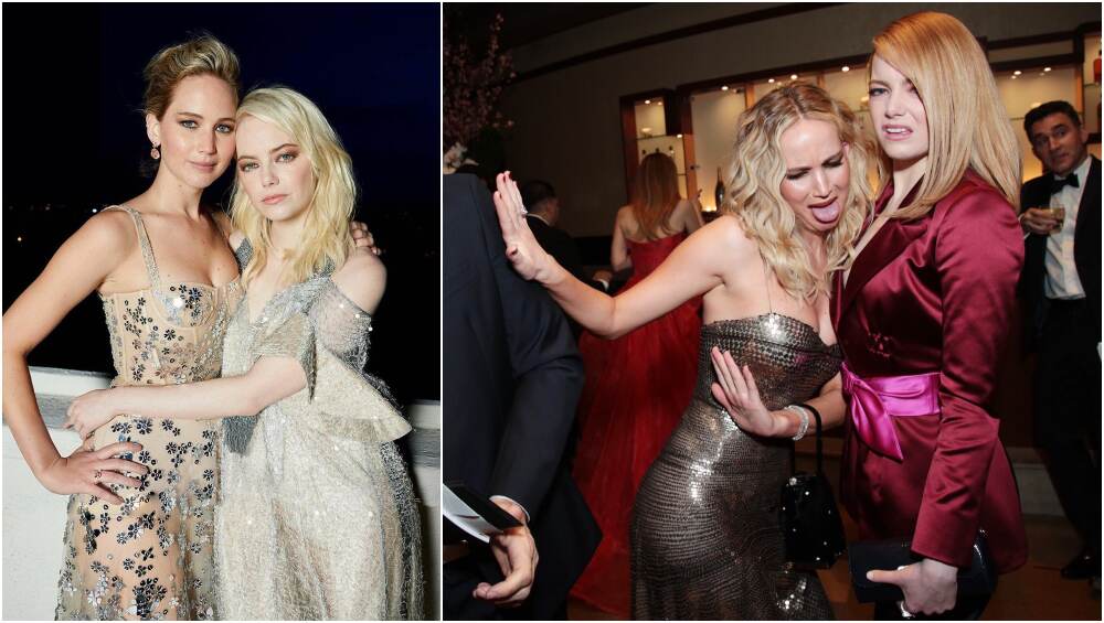 Emma Stone and Jennifer Lawrence.