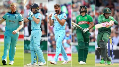 ENG vs BAN, ICC Cricket World Cup 2019 Match 12, Key Players: Ben Stokes, Shakib Al Hasan, Liam Plunkett and Other Cricketers to Watch Out for at Sophia Gardens