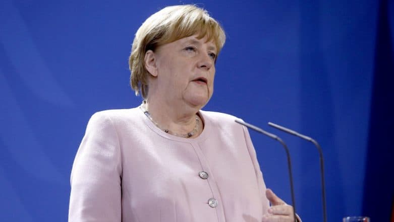 German Chancellor Angela Merkel Will Not Stand During National Anthem Due to Medical Issues