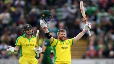 David Warner Slams Second Century of ICC Cricket World Cup 2019 During AUS vs BAN Match; Moves Up on the List of Highest Run-Scorers