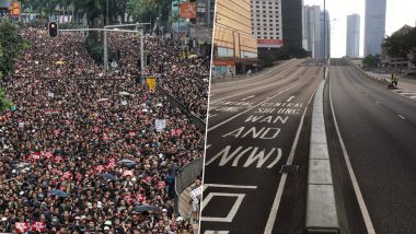 2 Million Hong Kong Protesters Sweep Streets After Gathering to Make Way For Ambulance; Social Media Impressed (Watch Video)