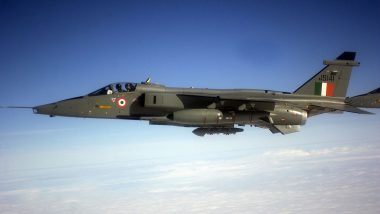 IAF Jaguar Aircraft Drops Fuel Tanks and Carrier Bomb Light Stores Pods After Bird Hit: Watch Video