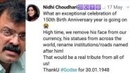 IAS Officer Nidhi Choudhary Posts Derogatory Tweet Against Mahatma Gandhi, Glorifies Nathuram Godse; NCP Seeks Action