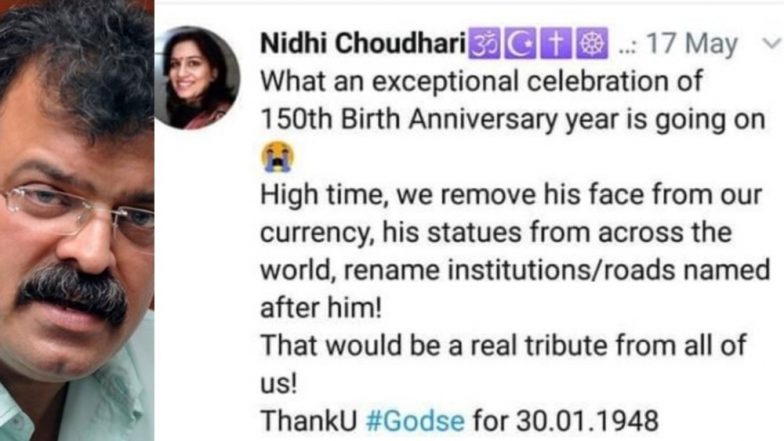 IAS Officer Nidhi Choudhary Posts Derogatory Tweet Against Mahatma Gandhi, Glorifies Nathuram Godse; NCP Seeks Action