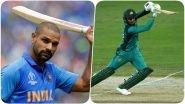 Shikhar Dhawan and Shoaib Malik Pose For Pic as India-Pakistan Lock Horns in Manchester, Fans Come Up With Hilarious Captions