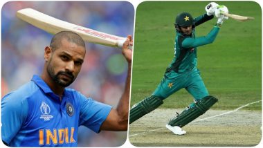 Shikhar Dhawan and Shoaib Malik Pose For Pic as India-Pakistan Lock Horns in Manchester, Fans Come Up With Hilarious Captions