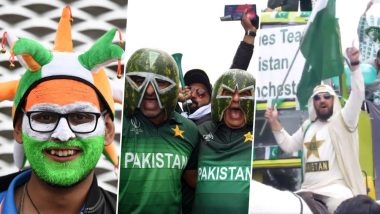 IND vs PAK, ICC CWC 2019: From Arriving on Horse, Wearing Unique Helmets to Faces Painted in Flag Colours, Fans Bring Out Their Best at Old Trafford, Manchester