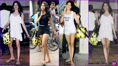 From Gym to Shopping Trips, This SpongeBob Drawstring Bag Is Janhvi Kapoor’s Constant Companion (View Pics)