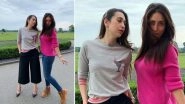 Karisma Kapoor Starts Her Birthday Celebration By Stylishly Posing With Sister Kareena Kapoor Khan! View Pic