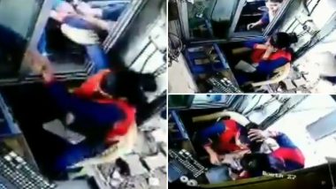 Toll Plaza Violence in Gurugram: Female Toll Booth Employee Hit On Face By Passerby For Doing Her Duty; Video Caught on CCTV