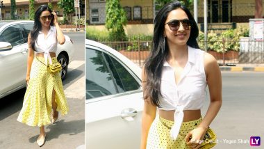 Bright and Beautiful! Kabir Singh Actress Kiara Advani Goes on a Lunch Date in a Tie-Front Crop Top and High Waist Polka Dot Skirt – View Pics