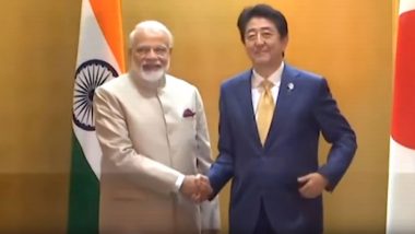 G20 Summit: PM Modi Meets His Japanese Counterpart Shinzo Abe in Japan