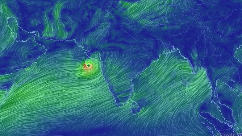 Cyclone Vayu Live Tracker: Watch Real-Time Movement Of Cyclonic Storm on earth.nullschool.net