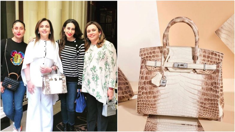 Nita Ambani flaunts a US$400,000 Hermès Neige Faubourg Birkin 20 handbag:  the wife of Asia's richest billionaire Mukesh Ambani was spotted toting the  ultra-rare piece made from white matte alligator