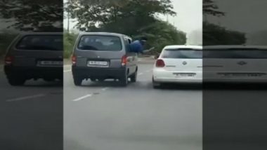 YouTube Craze? Video Shows Men Brandishing Gun on Noida Road, Police Claim They Are ‘YouTubers’