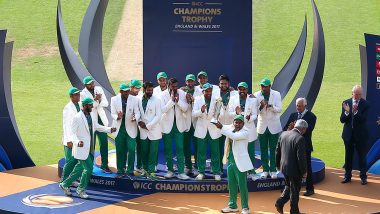 Sarfaraz Ahmed-Led Pakistan Cricket Team Gets Nostalgic As They Walk Down the Memory Lane on 2017 Champions Trophy Triumph (Watch Video)