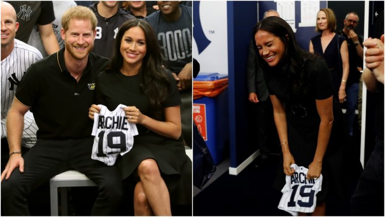 Meghan Markle, Prince Harry Gifted 'Archie' Jersey at Yankees Game in London