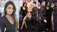 Priyanka Chopra Is Chasing Happiness in This Sexy Thigh-High Slit Black Dress