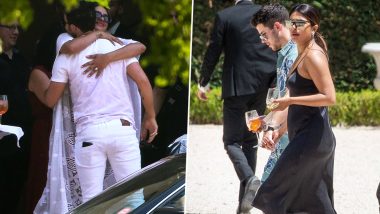 Priyanka Chopra and Nick Jonas Arrive at Joe Jonas and Sophie Turner's Wedding Venue - View Pics