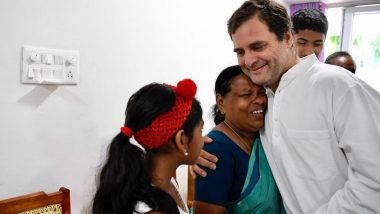 Rahul Gandhi Meets Retired Wayanad Nurse Rajamma Vavathil Who Held Him as a Newborn in Delhi Hospital (See Pictures)