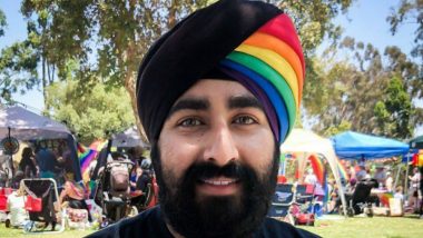 Pride Month: Sikh Man Dons a Rainbow Turban Honouring LGBTQ Community in California, Wins Hearts on Twitter