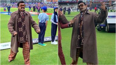 Ranveer Singh's 'Gangster' Outfit at India Vs Pakistan CWC 2019 Match Leaves Twitterati Talking About It Even More Than the Game