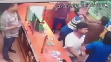 VVIP Arrogance? BJP National Vice-President Renu Devi’s Brother Assaults chemist For ‘Not Standing Up’, Incident Caught on CCTV; Watch Video