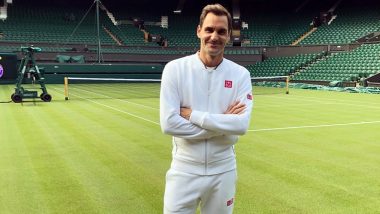 Roger Federer 'BACK' at Centre Court! Swiss Great Shares Pic in Pristine White Attire Ahead of Wimbledon 2019